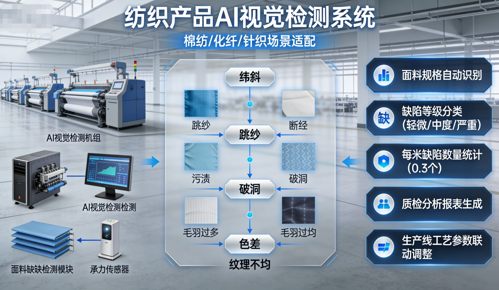 纺织行业生产线在线AI智能质检解决方案