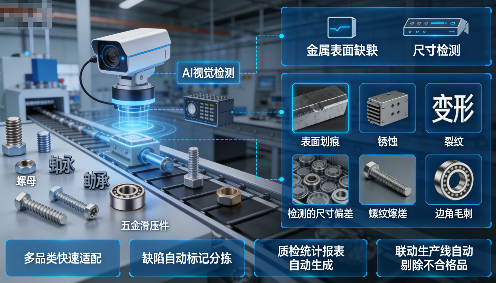 五金行业生产线在线AI智能质检解决方案
